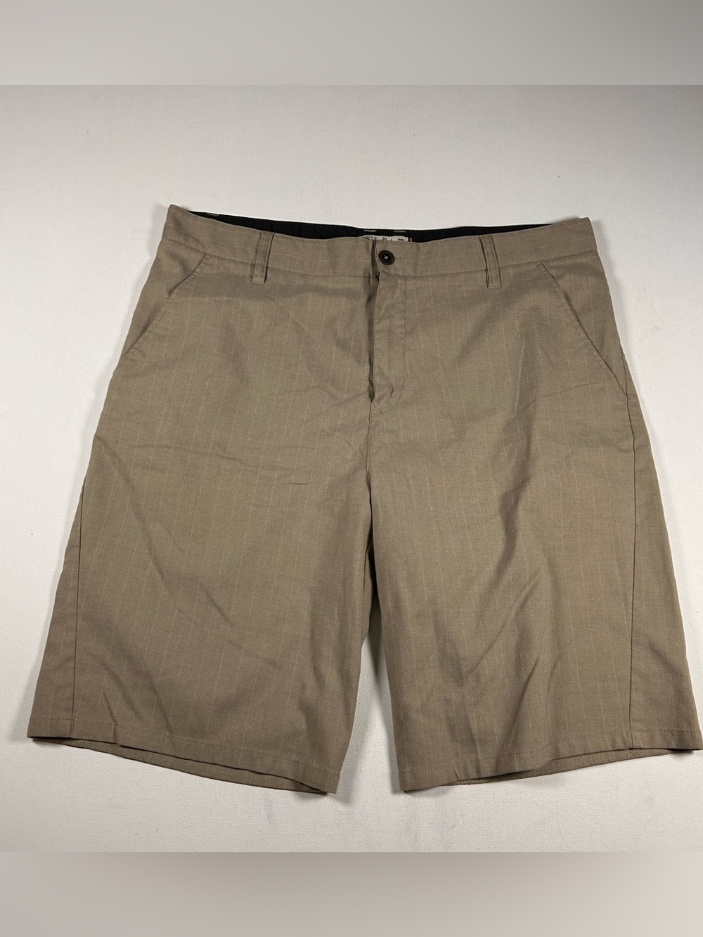 Oakley Shorts Mens 40 Khaki Beige Plaid Classic Chino Casual Lightweight Vintage